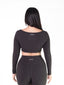 CoreLuxe Long Sleeve Top - Charcoal