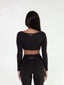 CoreLuxe Long Sleeve Top - Charcoal