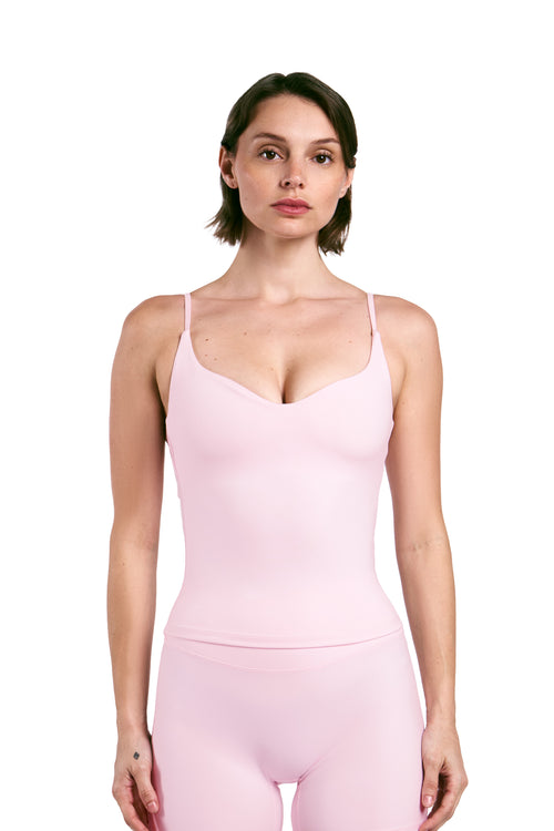 Tone Curve Tank Top - Baby Pink