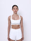 FitLuxe Stride Sports Bra - White
