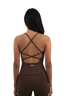 Tone Cross Back Tank Top - Cocoa