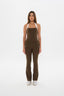Tone Hidden Scrunch Flared Leggings - Espresso