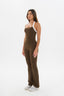Tone Hidden Scrunch Flared Leggings - Espresso