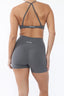 FitLuxe Crossover Shorts - Graphite