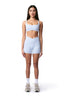 Tone Crossover Hidden Scrunch Shorts - Dusty Blue