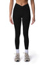 Tone Crossover Hidden Scrunch Leggings - Black