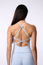 Tone Cross Back Tank Top - Dusty Blue