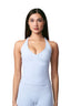 Tone Cross Back Tank Top - Dusty Blue