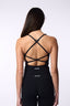 Tone Cross Back Tank Top - Black