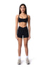 Tone Crossover Hidden Scrunch Shorts - Black