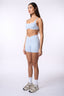 Tone Crossover Hidden Scrunch Shorts - Dusty Blue