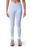Tone Crossover Hidden Scrunch Leggings - Dusty Blue