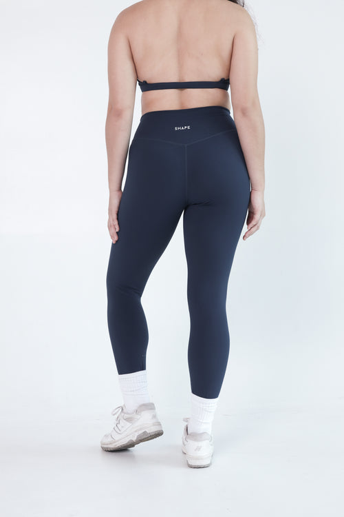 FitLuxe Crossover Leggings - Navy Blue – SHAPE Active PH