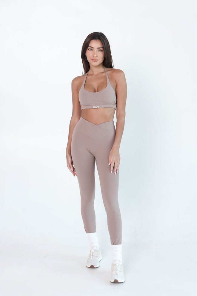 FitLuxe Crossover Leggings - Taupe – SHAPE Active PH