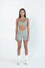 FitLuxe Crossover Shorts - Sage Green