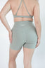 FitLuxe Crossover Shorts - Sage Green