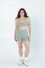 FitLuxe Crossover Shorts - Sage Green